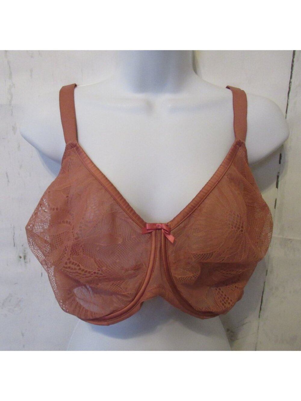 Understance Bra 40l Dark Roe Pink Lace Underwire Full Coverage Back Closure